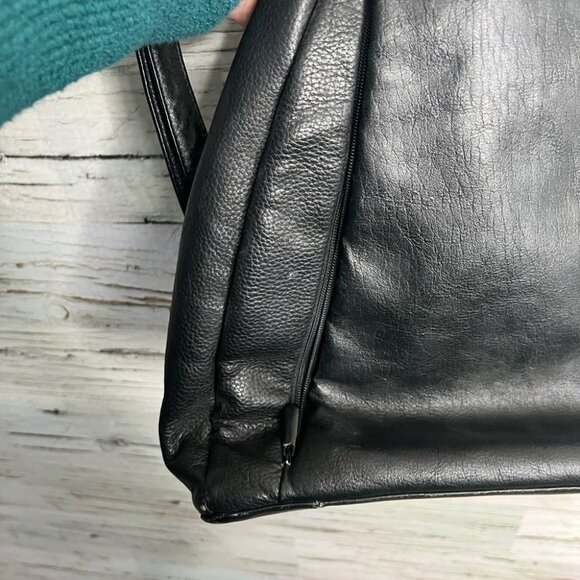 DEREK ALEXANDER  Leather Sling Backpack Zip Straps - Picture 3 of 15